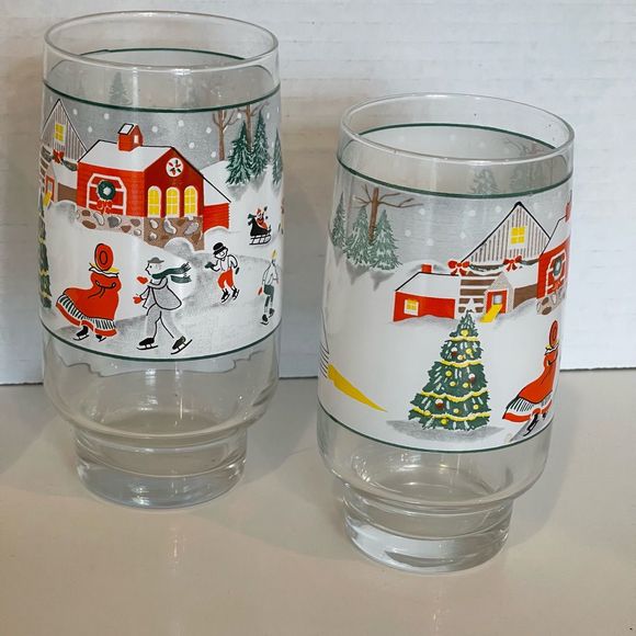 Set of 4 Vintage 1980’s Joan Luntz for Sango Silent Night, Winter Scene Pattern, - Picture 3 of 4